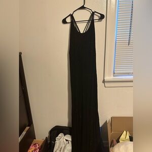 Vintage black sparkle gown dress plus
